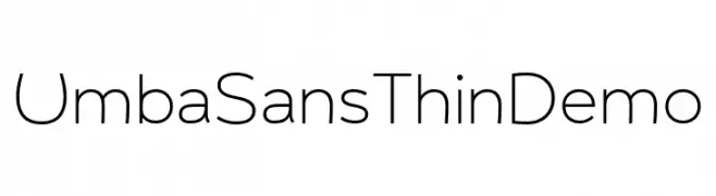 Umba Sans Thin Demo  Free Fonts Download