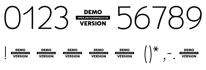 Umba Sans Thin Demo Font OTHER CHARS