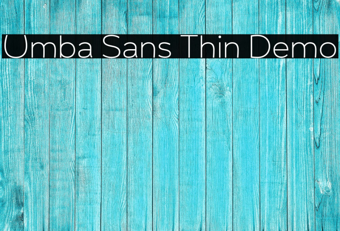 Umba Sans Thin Demo Example 2