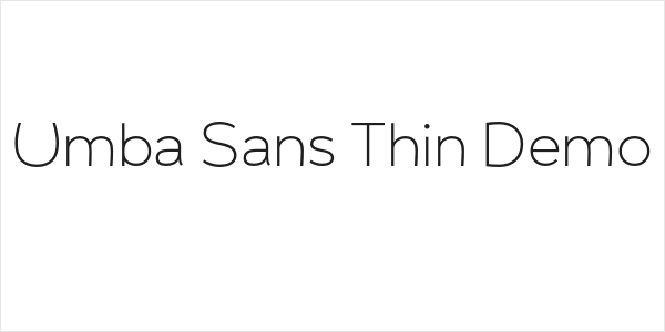 Umba Sans Thin Demo Logo