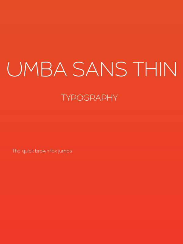 Umba Sans Thin Demo Poster