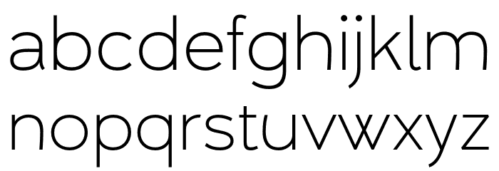Umba Sans Thin Demo Font LOWERCASE