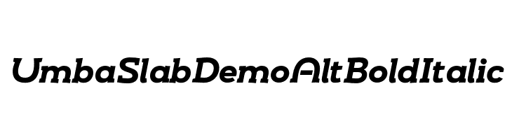 Umba Slab Demo Alt Bold Italic  Fuentes Gratis Descargar
