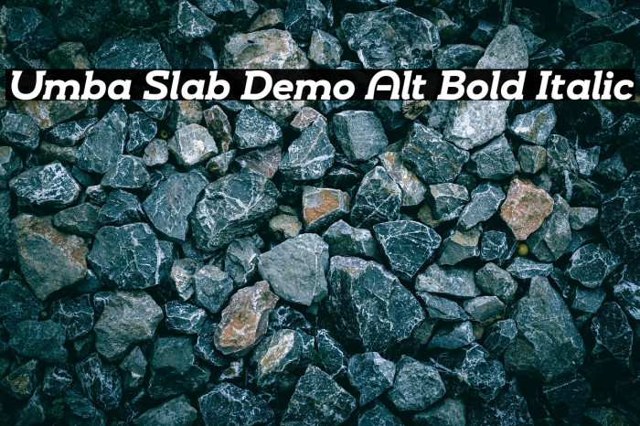 Umba Slab Demo Alt Bold Italic Example 3
