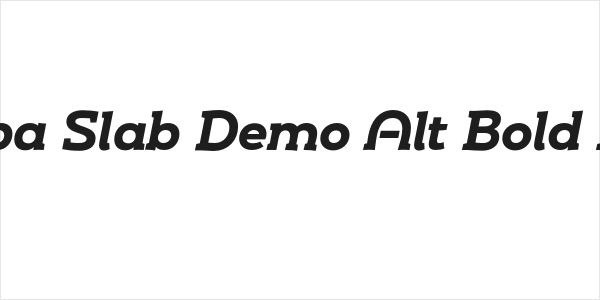 Umba Slab Demo Alt Bold Italic Logo