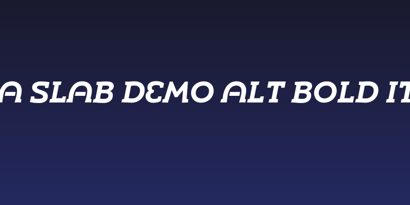 Umba Slab Demo Alt Bold Italic Social Header