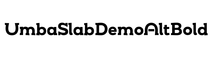 Umba Slab Demo Alt Bold  नि: शुल्क फ़ॉन्ट्स डाउनलोड