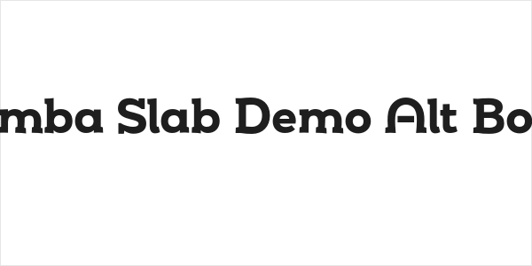 Umba Slab Demo Alt Bold Logo