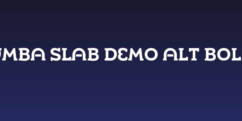 Umba Slab Demo Alt Bold Social Header