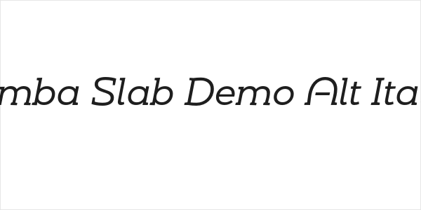 Umba Slab Demo Alt Italic Logo