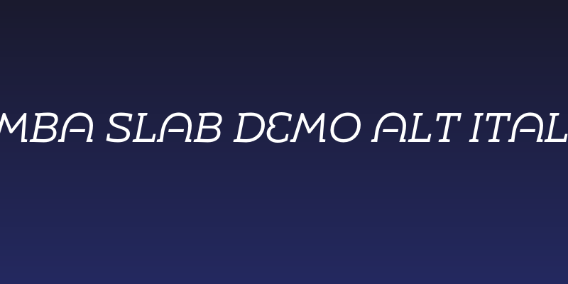 Umba Slab Demo Alt Italic Social Header