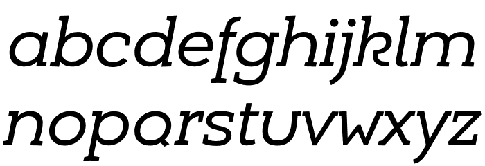 Umba Slab Demo Alt Italic Font LOWERCASE