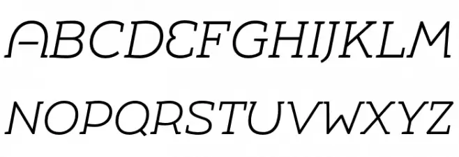 Umba Slab Demo Alt Light Italic 字体 大写
