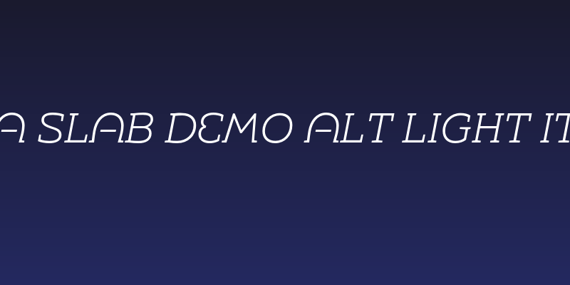 Umba Slab Demo Alt Light Italic Social Header