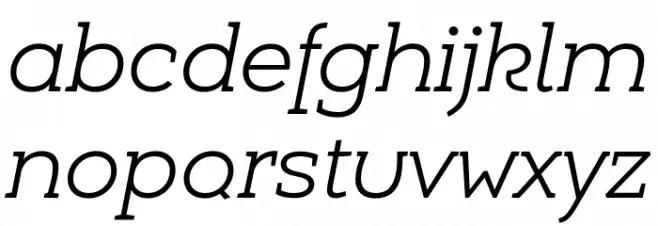 Umba Slab Demo Alt Light Italic フォント 小文字