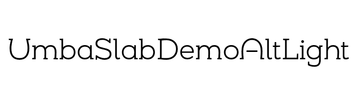 Umba Slab Demo Alt Light  フリーフォントのダウンロード