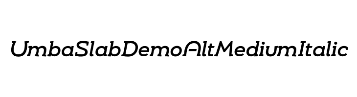 Umba Slab Demo Alt Medium Italic  baixar fontes gratis