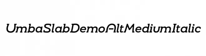 Umba Slab Demo Alt Medium Italic  Fuentes Gratis Descargar