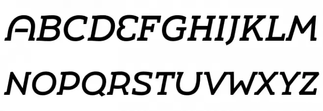 Umba Slab Demo Alt Medium Italic फ़ॉन्ट अपरकेस