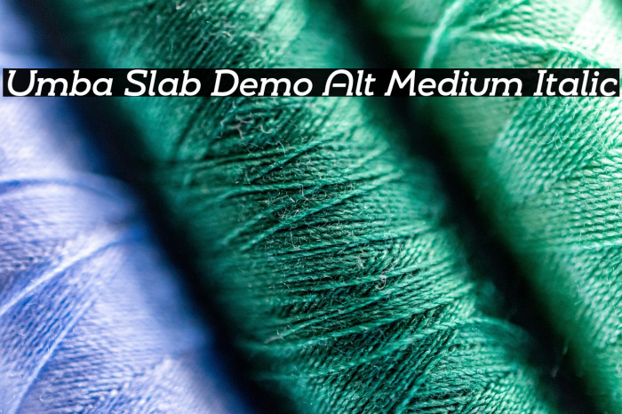 Umba Slab Demo Alt Medium Italic Example 3