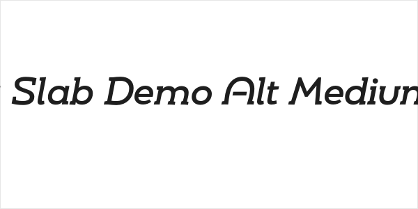 Umba Slab Demo Alt Medium Italic Logo