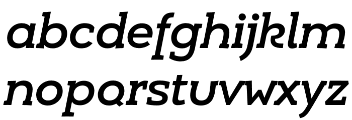 Umba Slab Demo Alt Medium Italic Font LOWERCASE