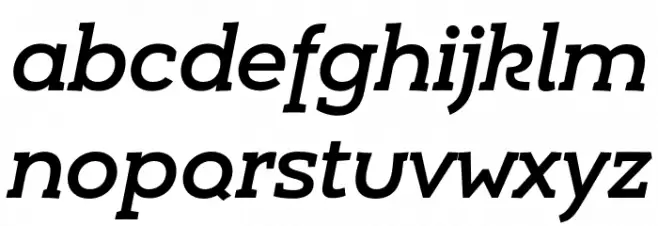 Umba Slab Demo Alt Medium Italic Caratteri MINUSCOLO