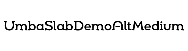Umba Slab Demo Alt Medium  font caratteri gratis