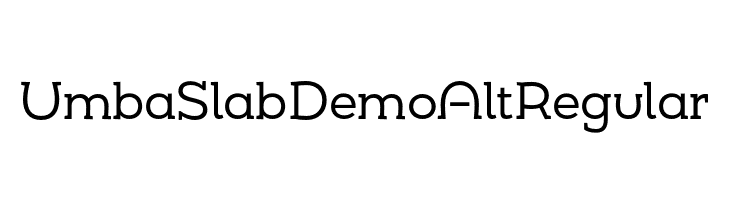 Umba Slab Demo Alt Regular  font caratteri gratis