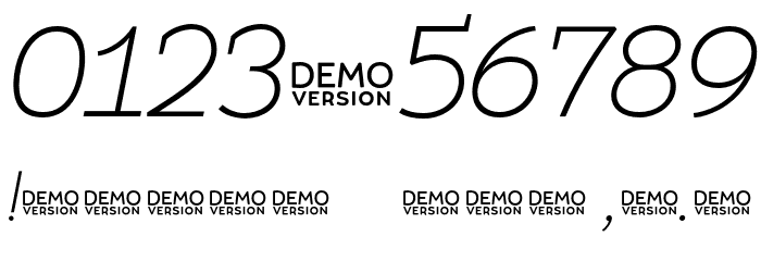 Umba Slab Demo Alt Thin Italic Font OTHER CHARS