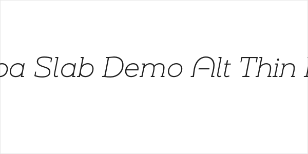 Umba Slab Demo Alt Thin Italic Logo