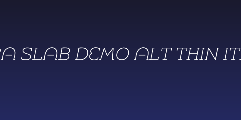 Umba Slab Demo Alt Thin Italic Social Header