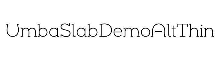 Umba Slab Demo Alt Thin  Скачать бесплатные шрифты