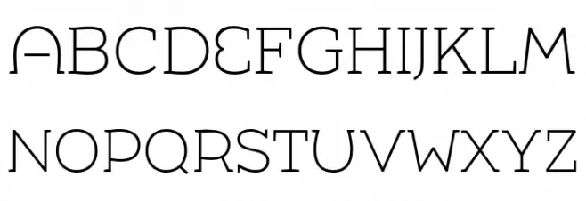 Umba Slab Demo Alt Thin Schriftart Groß