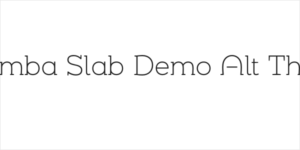 Umba Slab Demo Alt Thin Logo