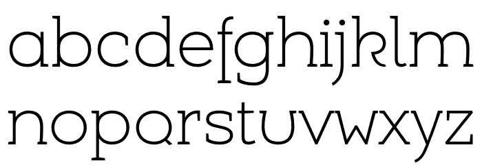 Umba Slab Demo Alt Thin Font LOWERCASE