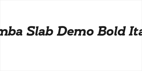 Umba Slab Demo Bold Italic Logo
