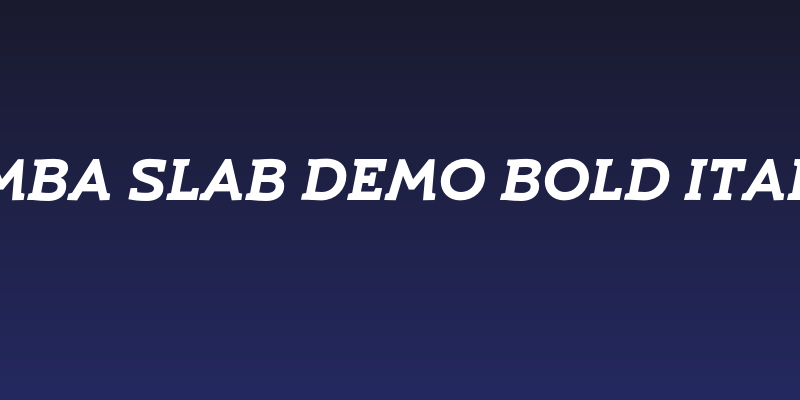 Umba Slab Demo Bold Italic Social Header