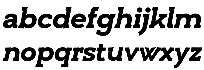 Umba Slab Demo Bold Italic Font LOWERCASE