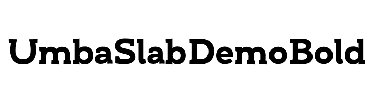 Umba Slab Demo Bold  免费字体下载