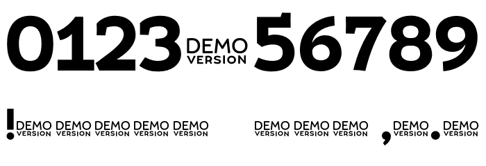 Umba Slab Demo Bold Font OTHER CHARS
