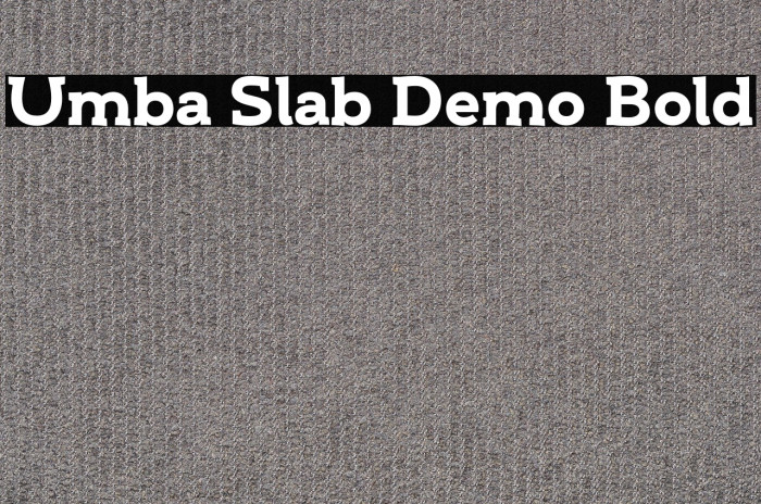 Umba Slab Demo Bold Example 2