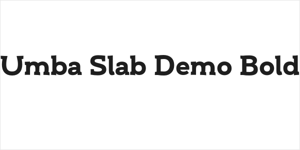 Umba Slab Demo Bold Logo