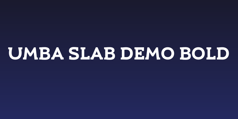 Umba Slab Demo Bold Social Header