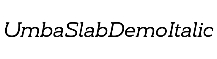 Umba Slab Demo Italic  Fuentes Gratis Descargar
