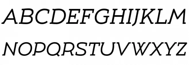 Umba Slab Demo Italic Schriftart Groß