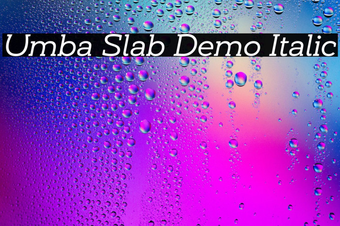 Umba Slab Demo Italic Example 1