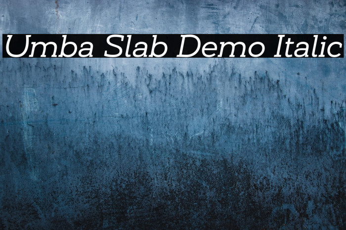 Umba Slab Demo Italic Example 2