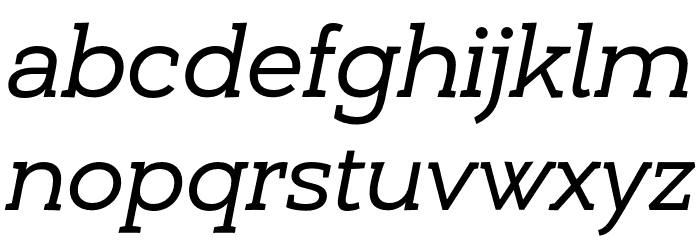 Umba Slab Demo Italic Font LOWERCASE