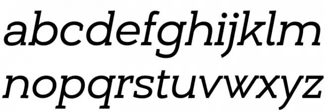 Umba Slab Demo Italic Caratteri MINUSCOLO